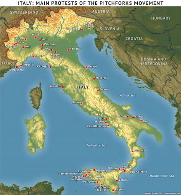 Italy's "Pitchfork Protests" Spread Rome;